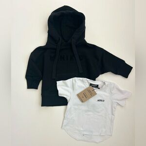 Kids Hoodie and White T-Shirt Set